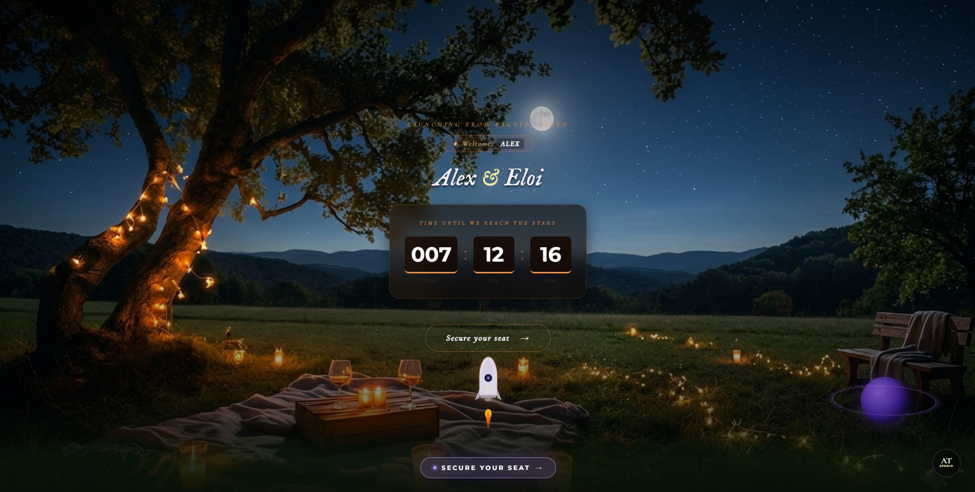Wedding invitation website by AT Studio