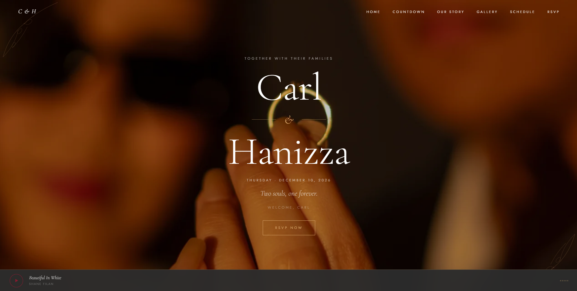 Wedding invitation website by AT Studio