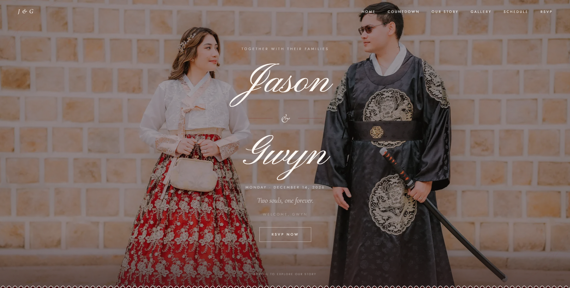 Wedding invitation website by AT Studio