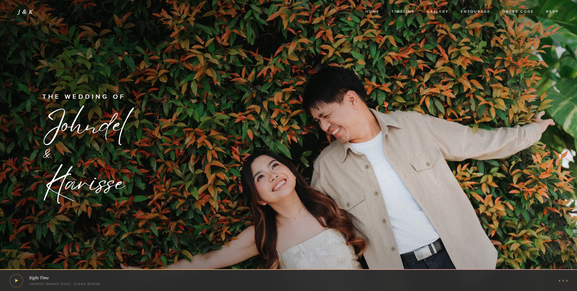 Wedding invitation website by AT Studio