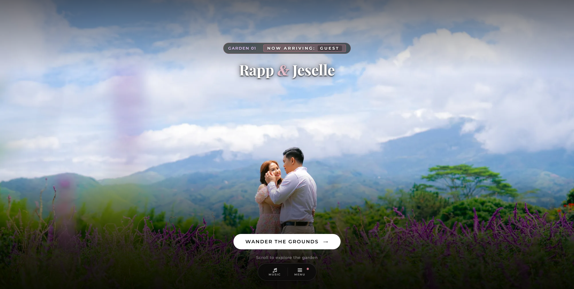 Wedding invitation website by AT Studio